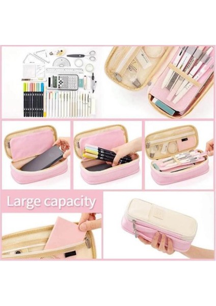 Çok Fonksiyonlu, Renkli Kanvas Kalemlik, Okula Uygun Düzenleyici Aksesuar