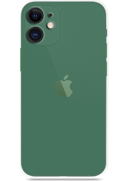 Apple iPhone 12 6.1'' Transparent Slim Case Yeşil