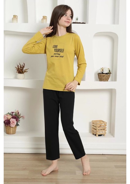 Kız Çocuk Penye Pijama Takım Sarı fiyatları