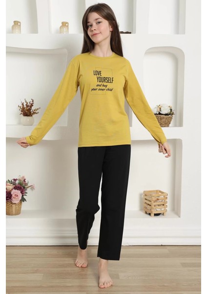 Kız Çocuk Penye Pijama Takım Sarı indirimleri
