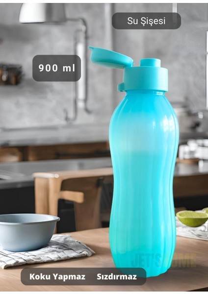 Mavi 900 ml Sızdırmaz Kapaklı Su Şişesi, Bpa Free, Koku Yapmaz, Orta Boy fiyatları