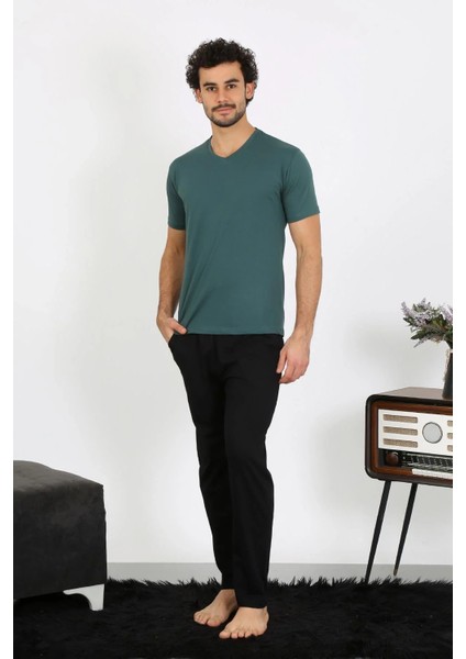Erkek Penye Petrol Rengi 3'lü Pijama Takımı fiyatları