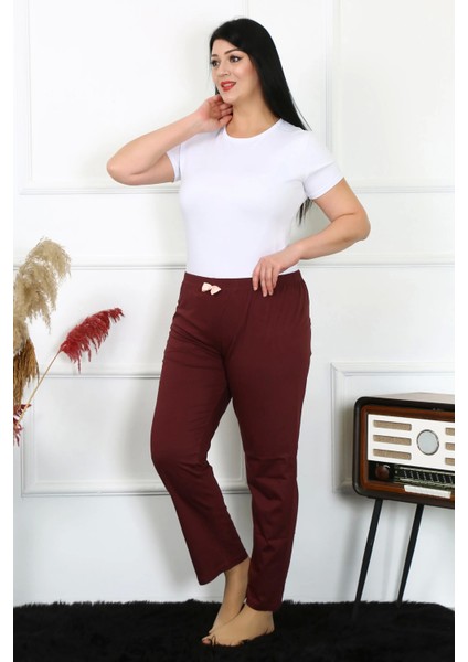 Kadın Pamuklu Büyük Beden Alt Pijama