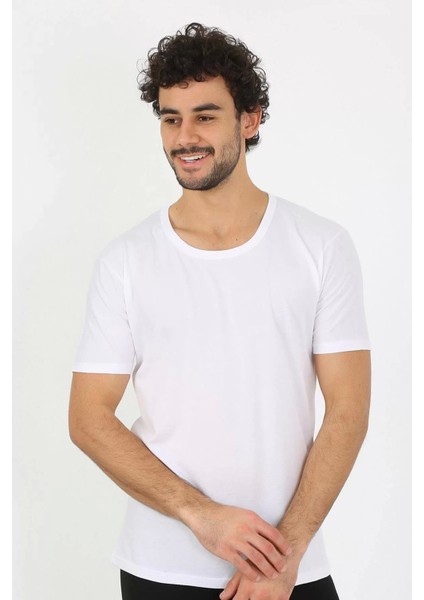 Erkek Açık Yaka Beyaz Penye Atlet fırsatları