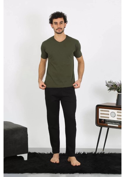 Erkek Penye Haki 3'lü Pijama Takımı fırsatları