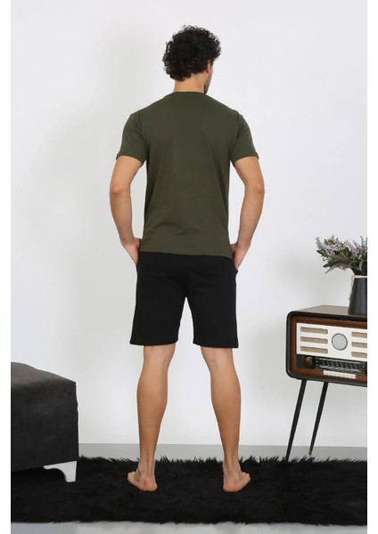 Erkek Penye Haki 3'lü Pijama Takımı