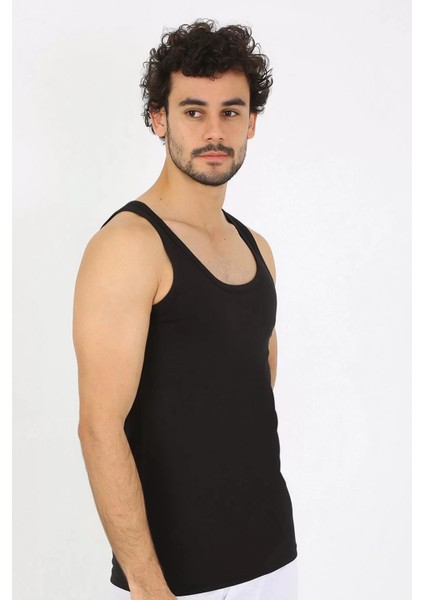 Erkek Penye Siyah Atlet