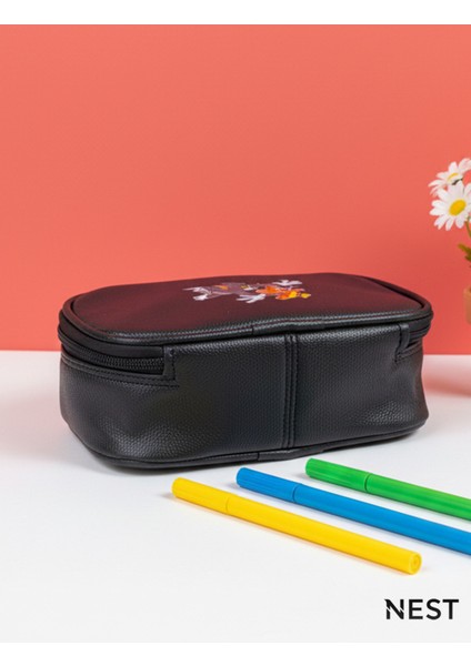 Şık Siyah Suni Deri Kalem Kutusu, Okul ve Ofis Için Güzel Bir Seçenek indirimleri