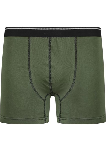 Erkek Pamuk Likralı Boxer Haki modelleri