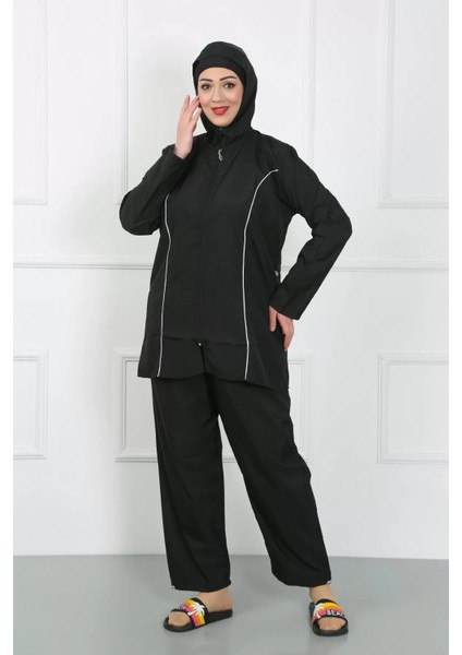 Büyük Beden Tesettür Büyük Mayo Siyah fiyatları