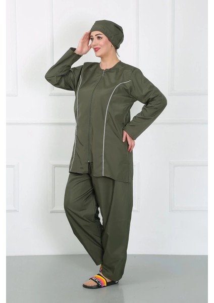 Büyük Beden Tesettür Büyük Mayo Haki