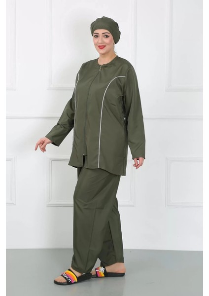 Büyük Beden Tesettür Büyük Mayo Haki indirimleri