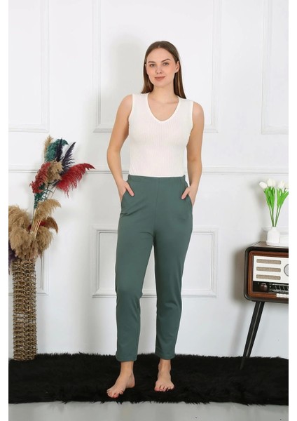 Kadın Pamuklu Haki Tek Alt Pijama modelleri