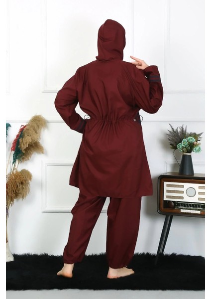 Büyük Beden Tesettür Mayo 7XL-8XL-9XL-10XL Bordo fırsatları