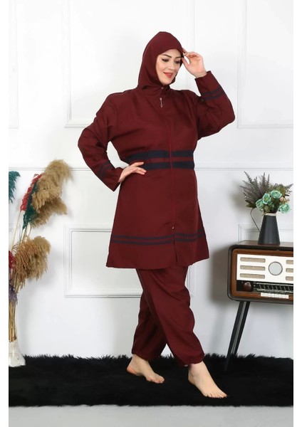 Büyük Beden Tesettür Mayo 7XL-8XL-9XL-10XL Bordo indirimleri