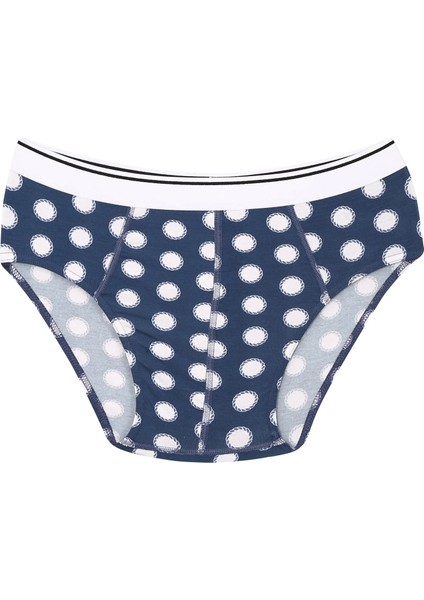 Erkek Pamuk Desenli Likralı Slip Lacivert fiyatları