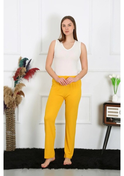 Kadın Pamuk Penye Tek Alt Pijama Sarı fiyatları