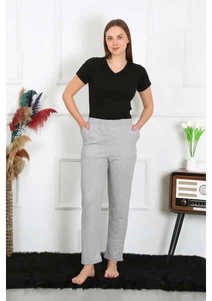 Kadın Pamuk Cepli 3 Iplik Alt Eşofman Gri fiyatları