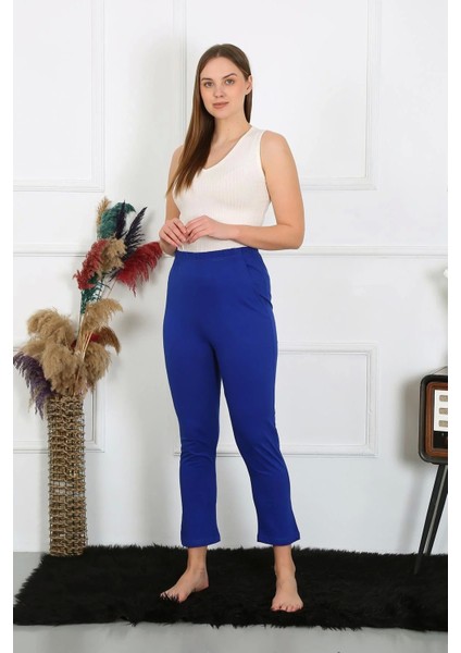 Kadın Pamuklu Sax Tek Alt Pijama modelleri