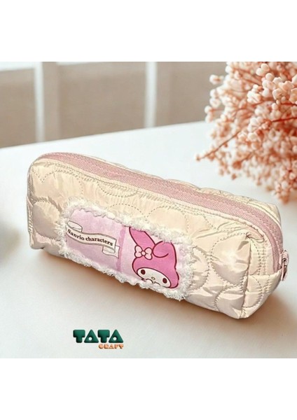 Pembe Karakterli Okul ve Kozmetik Çantası, Şık ve Kullanışlı Tasarım