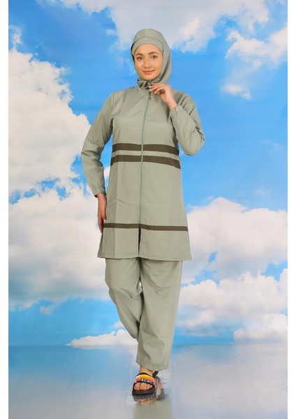 Kadın Tam Tesettür Mayo Su Yeşili