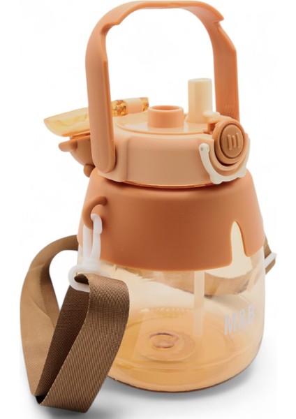 Sevimli Ayıcık Figürlü Pipetli Boyun Askılı Suluk, Okul Için Şık ve Pratik Yanınızda fırsatları