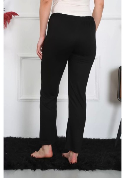 Kadın Pamuk Penye Tek Alt Pijama Siyah fırsatları