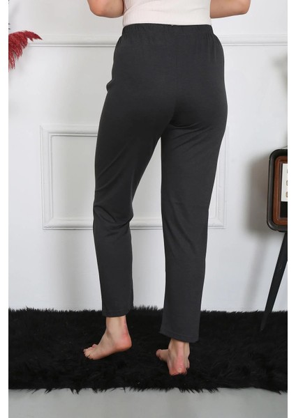 Kadın Pamuk Penye Tek Alt Pijama Füme indirimleri