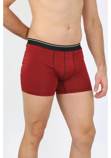 Erkek Pamuk Likralı Boxer Bordo modelleri
