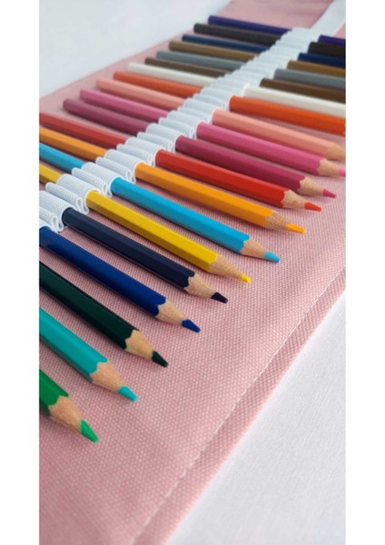 Renkli Çok Bölmeli Tekstil Tasarım Kalemlik, Okul ve Çalışma Için Şık Seçenek