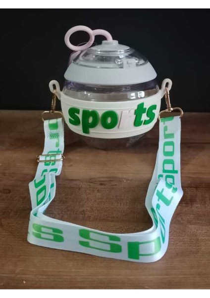 Çocuklar Için 700 ml Gri Polikarbon Top Figürlü Şişe, Okul ve Dış Mekan Kullanımı