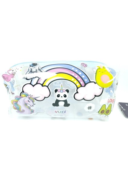 Renkli Çok Amaçlı Şeffaf Kalem Çantası, Okula Başlangıç ve Hediye Alternatifi