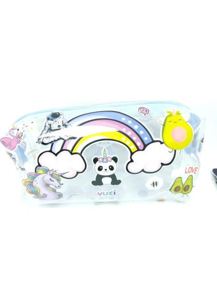 Renkli Çok Amaçlı Şeffaf Kalem Çantası, Okula Başlangıç ve Hediye Alternatifi fiyatları