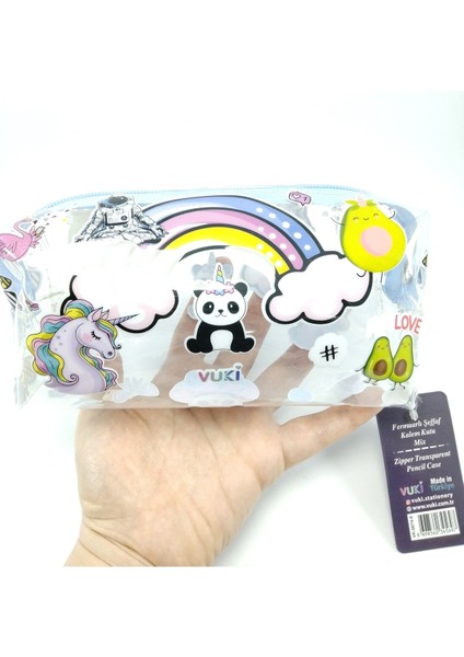 Renkli Çok Amaçlı Şeffaf Kalem Çantası, Okula Başlangıç ve Hediye Alternatifi modelleri