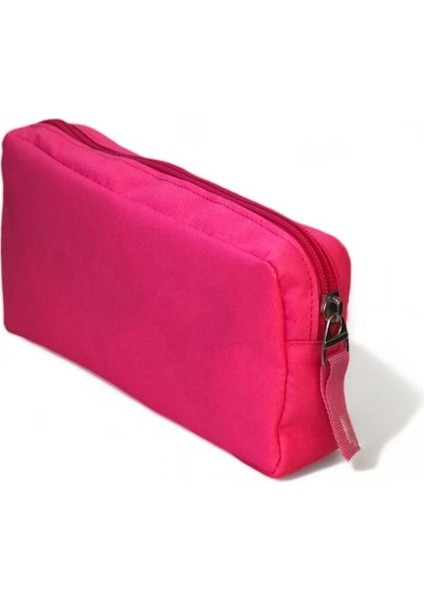 Fermuarlı Tek Cepli Şık ve Kullanışlı Kalemlik, Şık Pembe Renkli Tasarım