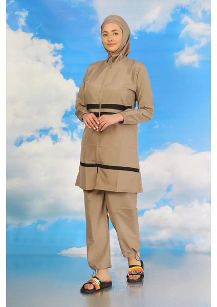 Kadın Tam Tesettür Mayo Bej