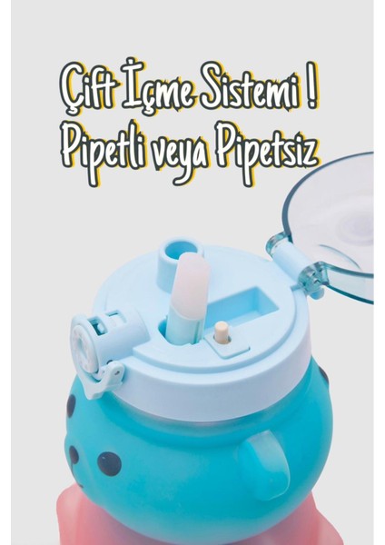 Turkuaz 1300ML Çocuk Suluğu Ayıcık Figürlü Su Matarası, Bpa Içermez, Damlatmaz fiyatları