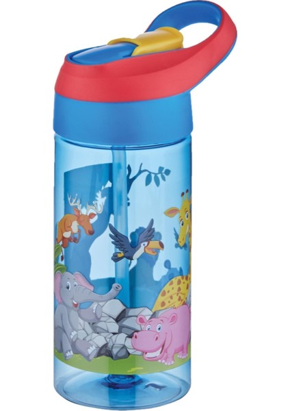 Mavi Tritan Kalın Pipetli Okul Suluğu, Sağlam ve Şık Tasarım