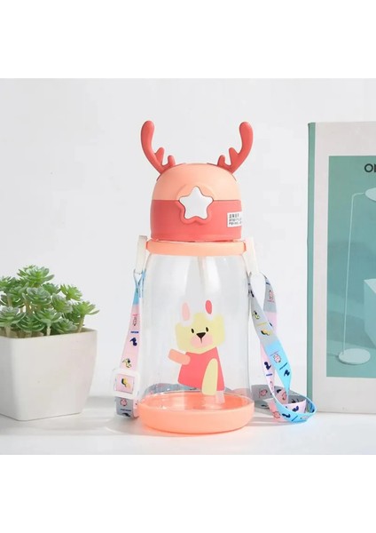 Pembe Geyik Başlıklı 500 ml Çocuk Suluk, Okul ve Ev Kullanımı Için Ideal fiyatları