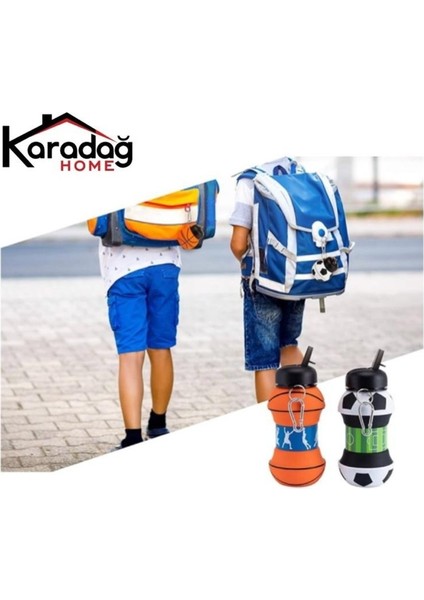 Katlanabilir 550ML Siyah Matara, Sızdırmaz ve Hafif, Okul, Ofis, Kamp, Seyahat Için Ideal fiyatları