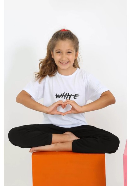 Kız Çocuk Kısa Kol Beyaz Penye Pijama Takım fiyatları