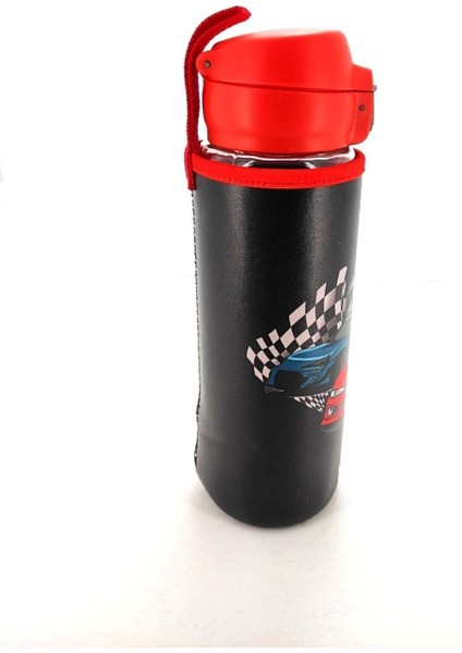 Şişe 500ML, Cam, Deri Kılıf, Kilitli, Siyah-Mavi, Araba, Okul, Su Matarası fiyatları