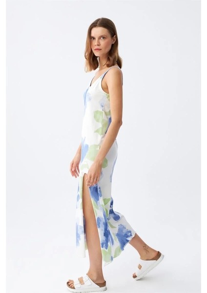 Ip Askılı Uzun Yırtmaçlı Penye Gecelik indirimleri