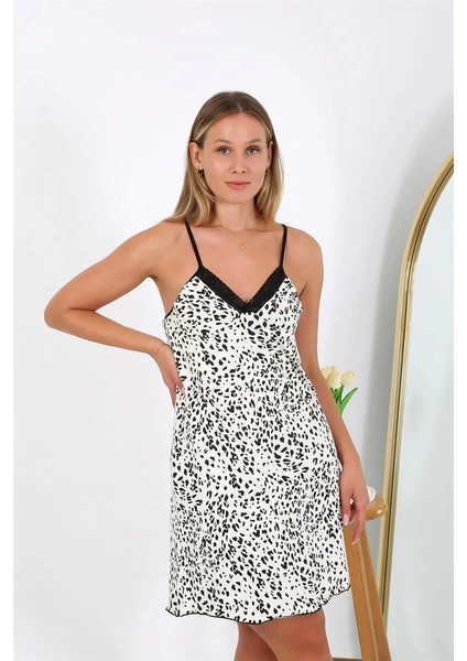 Kadın Büyük Beden Ip Askılı Gecelik