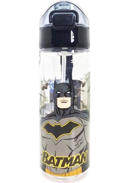 Erkek Çocuklar Için Şık Batman Pipetli Okul Matara 500 Ml, Dayanıklı ve Kullanışlı