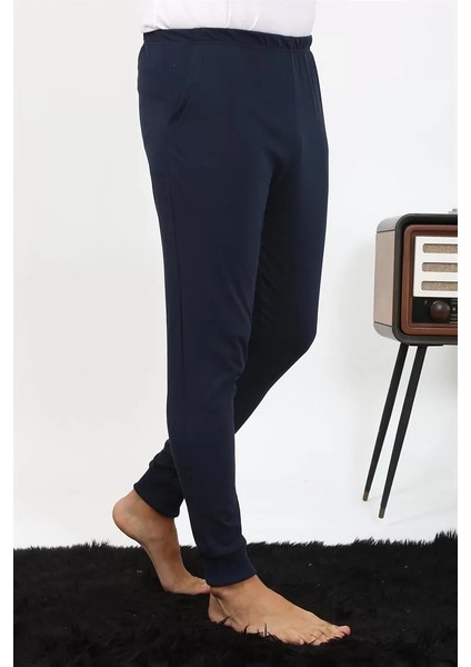 Erkek Pamuk Tek Alt Pijama Lacivert modelleri