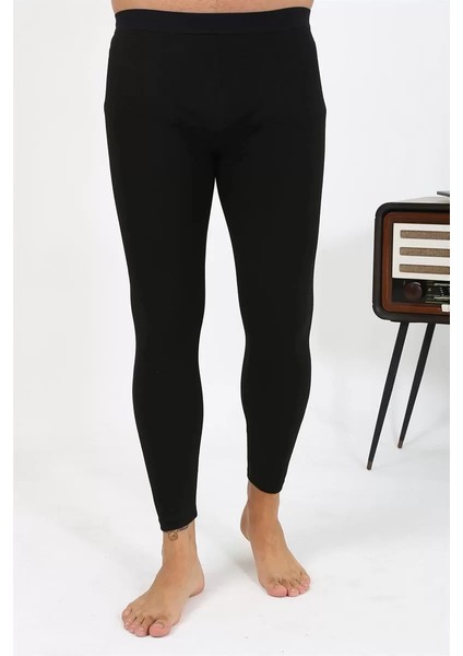 Erkek Termal Tayt Kışlık Tek Alt Içlik Siyah