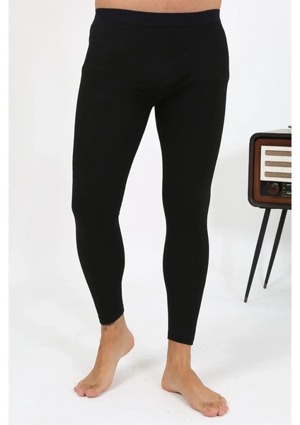 Erkek Termal Tayt Kışlık Tek Alt Içlik Siyah