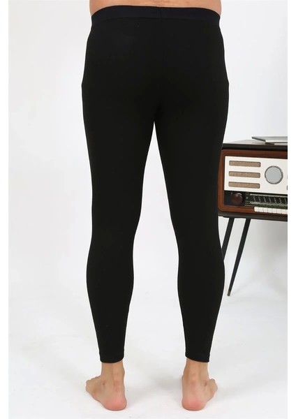 Erkek Termal Tayt Kışlık Tek Alt Içlik Siyah