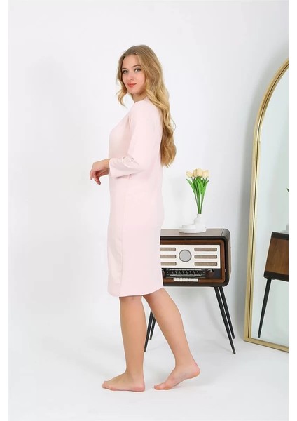 Pamuk Ev Elbisesi Tunik Gecelik Somon fiyatları